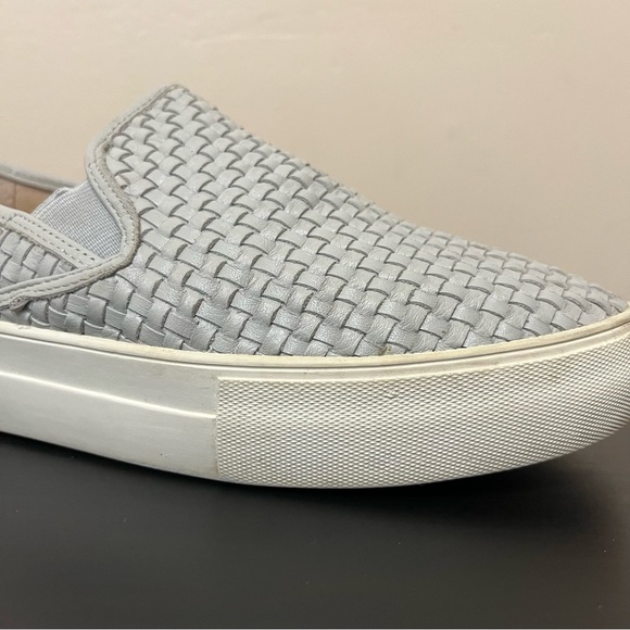 J Slides Justine Basket Weave Leather Slip On Sneakers - Picture 8 of 13